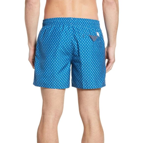Ted Baker Teal Patterned Swim Trunks Shorts Size 3 - 2981 - Picture 3 of 12